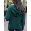 Grace and Lace So Soft Knit Sweater Hoodie - Deep Green