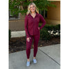 Grace and Lace Best Athletic Zip Up Jacket - Port