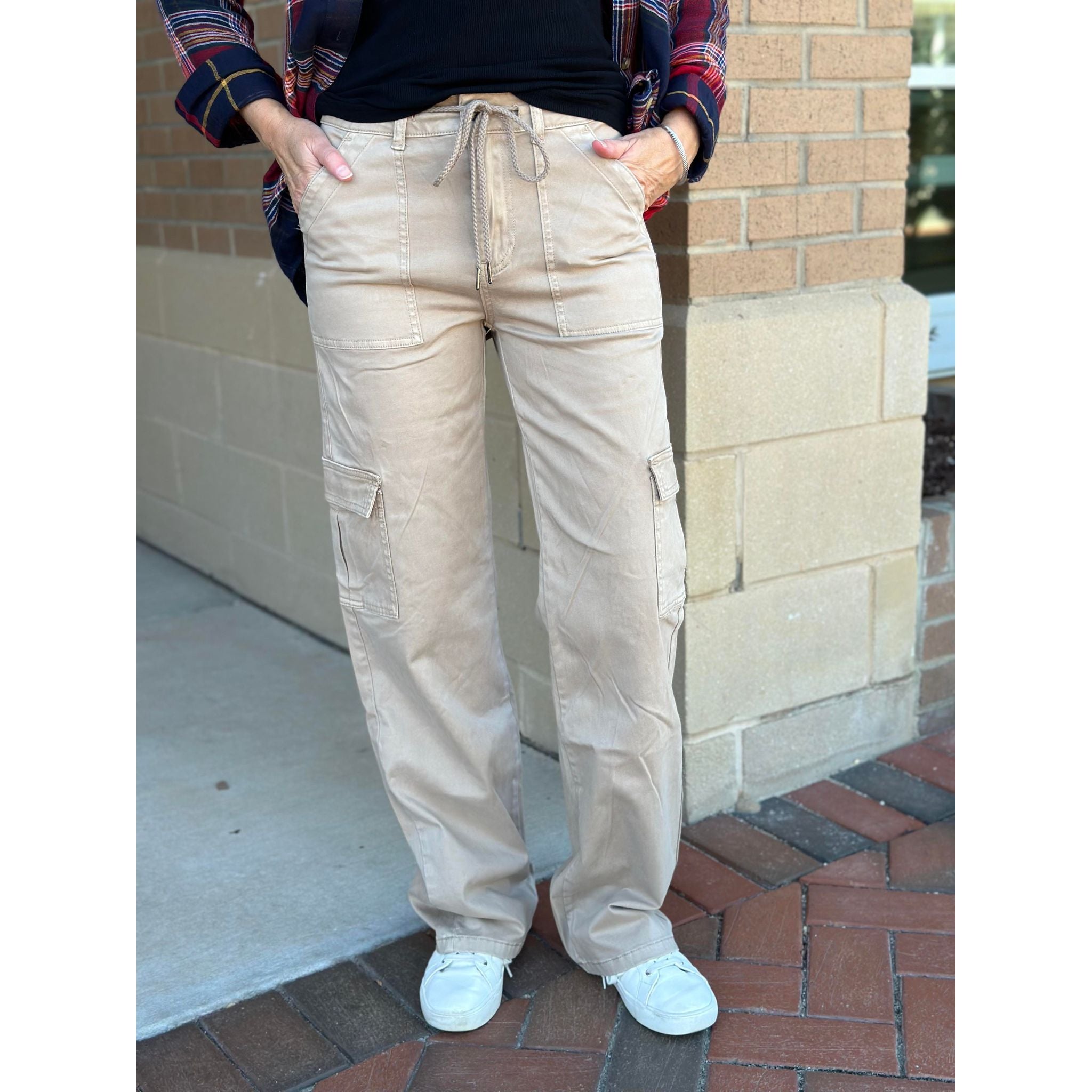 Straight Leg Sueded Twill Pants - FINAL SALE - Grace and Lace