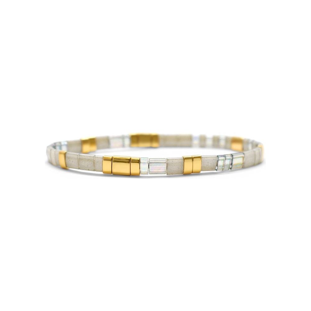 GRATITUDE - Morse Code Tila Beaded Bracelet