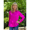 Harlee Long Sleeve Satin Button Down Blouse - Orchid