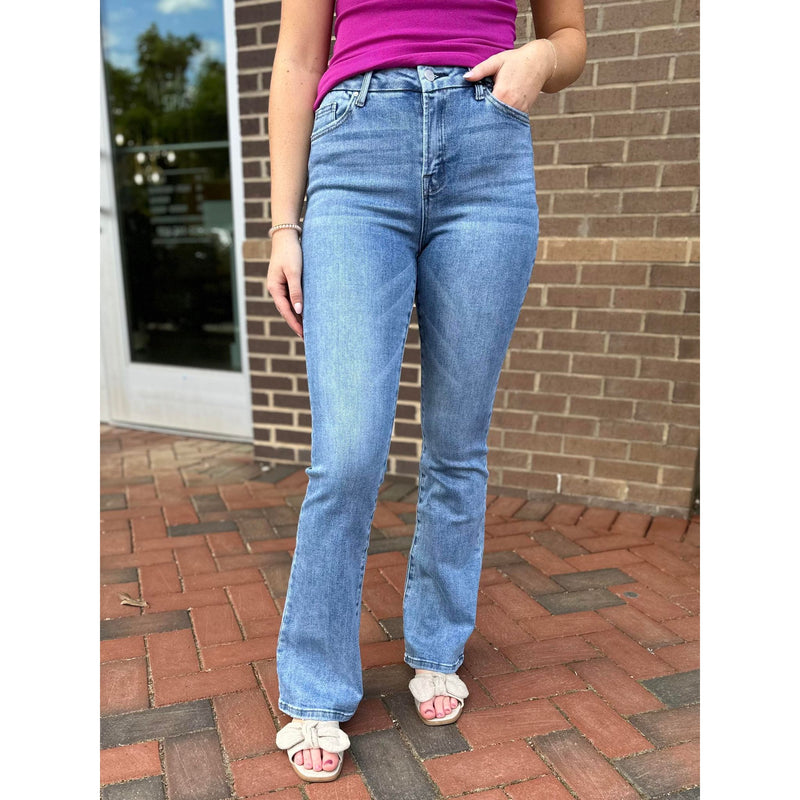 Mica High Rise Boot Cut Jeans - Medium Wash
