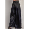 Georgia High Waist Satin Shimmer Pants - Black