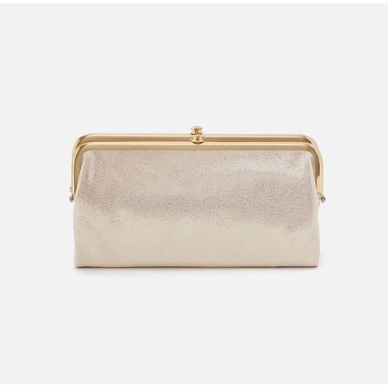 Hobo Lauren Clutch-Wallet Metallic Leather - Sand Shimmer
