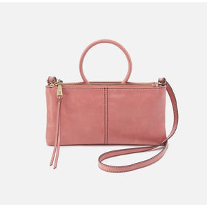 Hobo Sable Crossbody Polished Leather - Rose