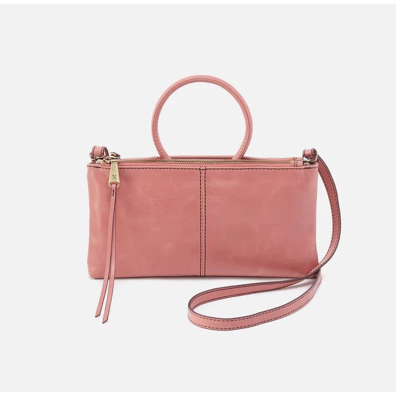 Hobo Sable Crossbody Polished Leather - Rose