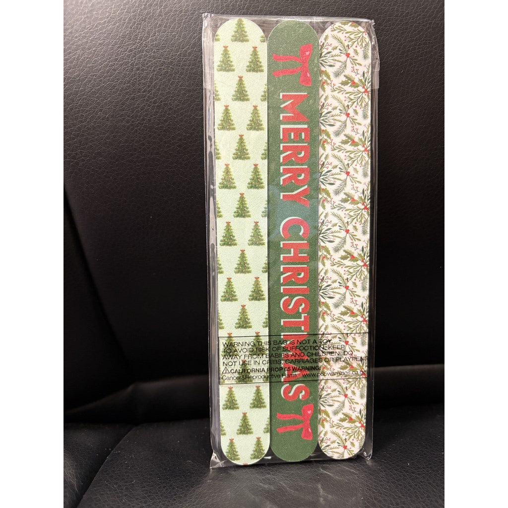 Holly Jolly Christmas Nail Files - Green/Red