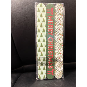 Holly Jolly Christmas Nail Files - Green/Red
