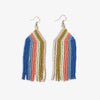 INK+ALLOY Dolly Vertical Stripe Beaded Fringe Earrings Coastal