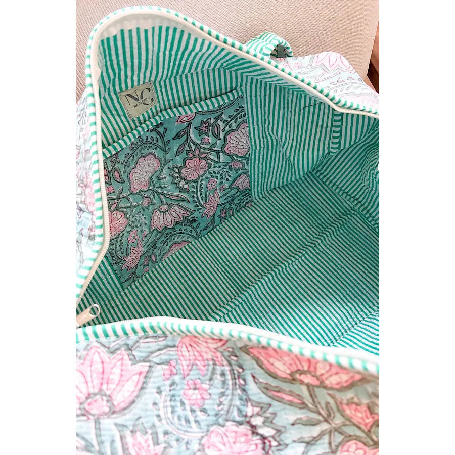Lennon Duffle Bag - Blue Floral