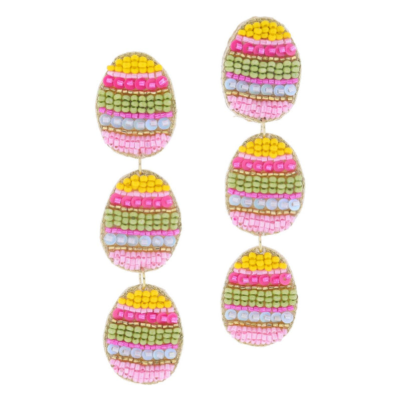 Tiered Multi Beaded Easter Earrings