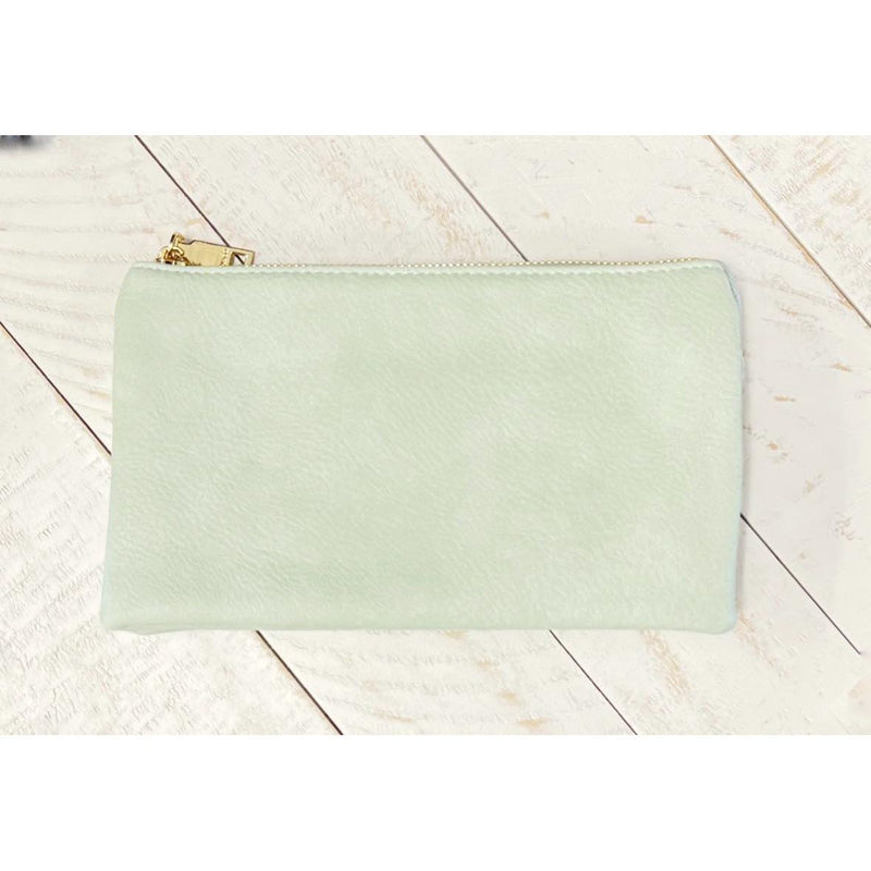 Riley Seafoam Green Crossbody Wristlet