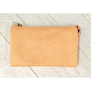 Riley Light Peach Crossbody Wristlet