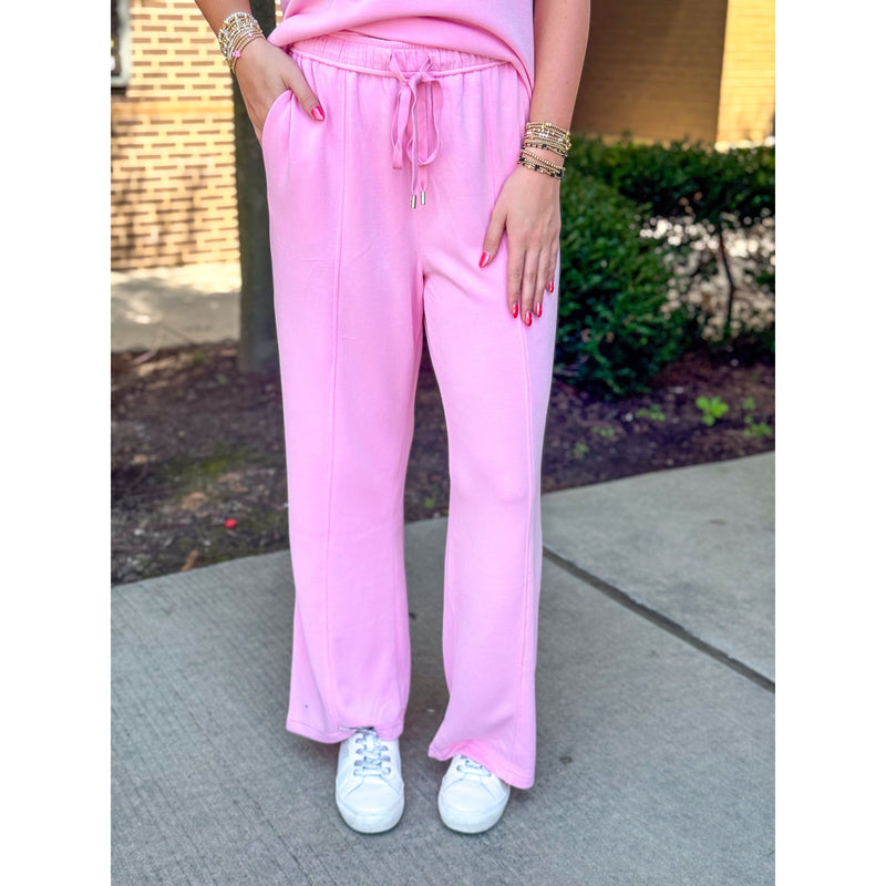 Jenny Soft Modal Pull Up Pants - Candy Pink