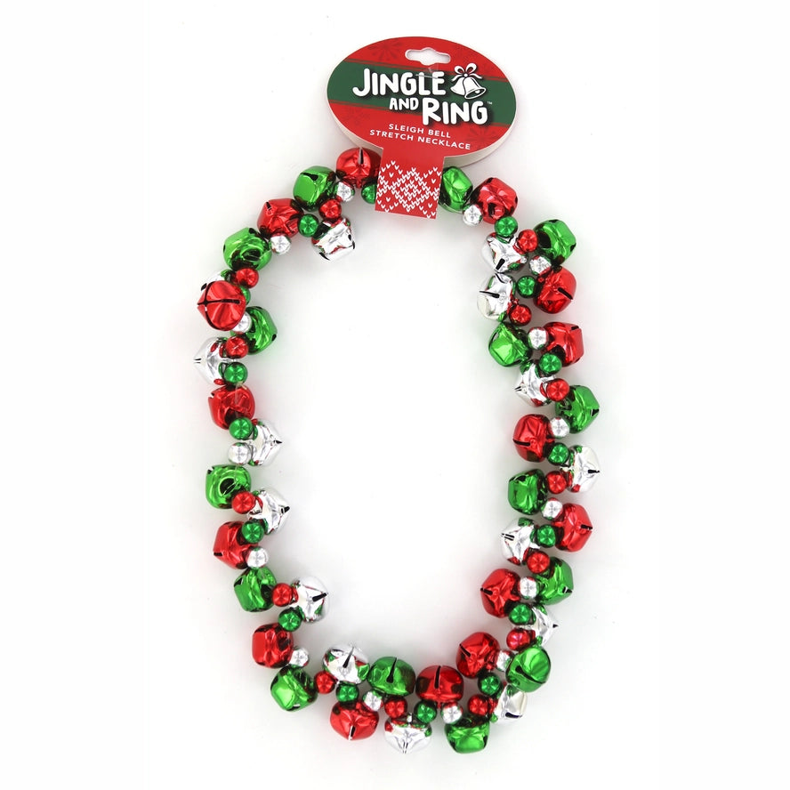 Jingle and Ring Sleigh Bell Stretch Necklace