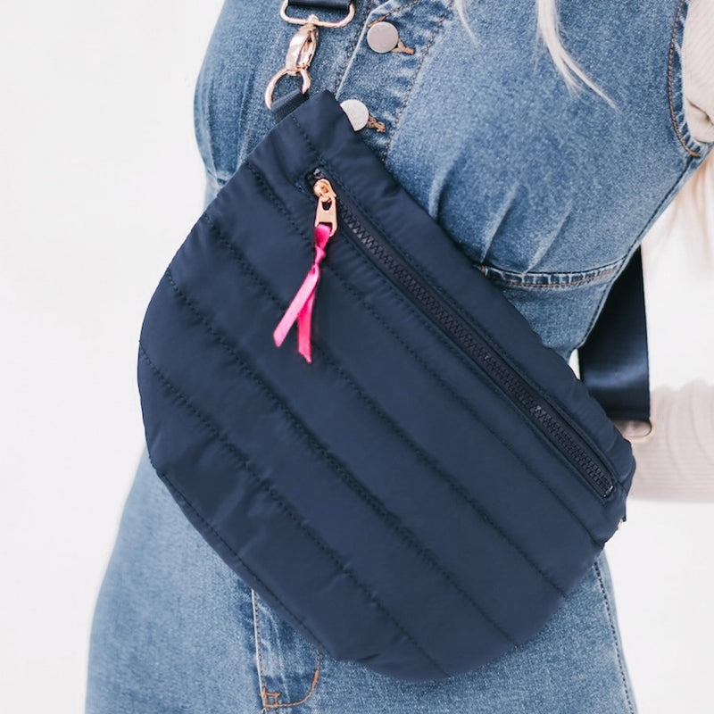 Jolie Puffer Belt Bag - Navy