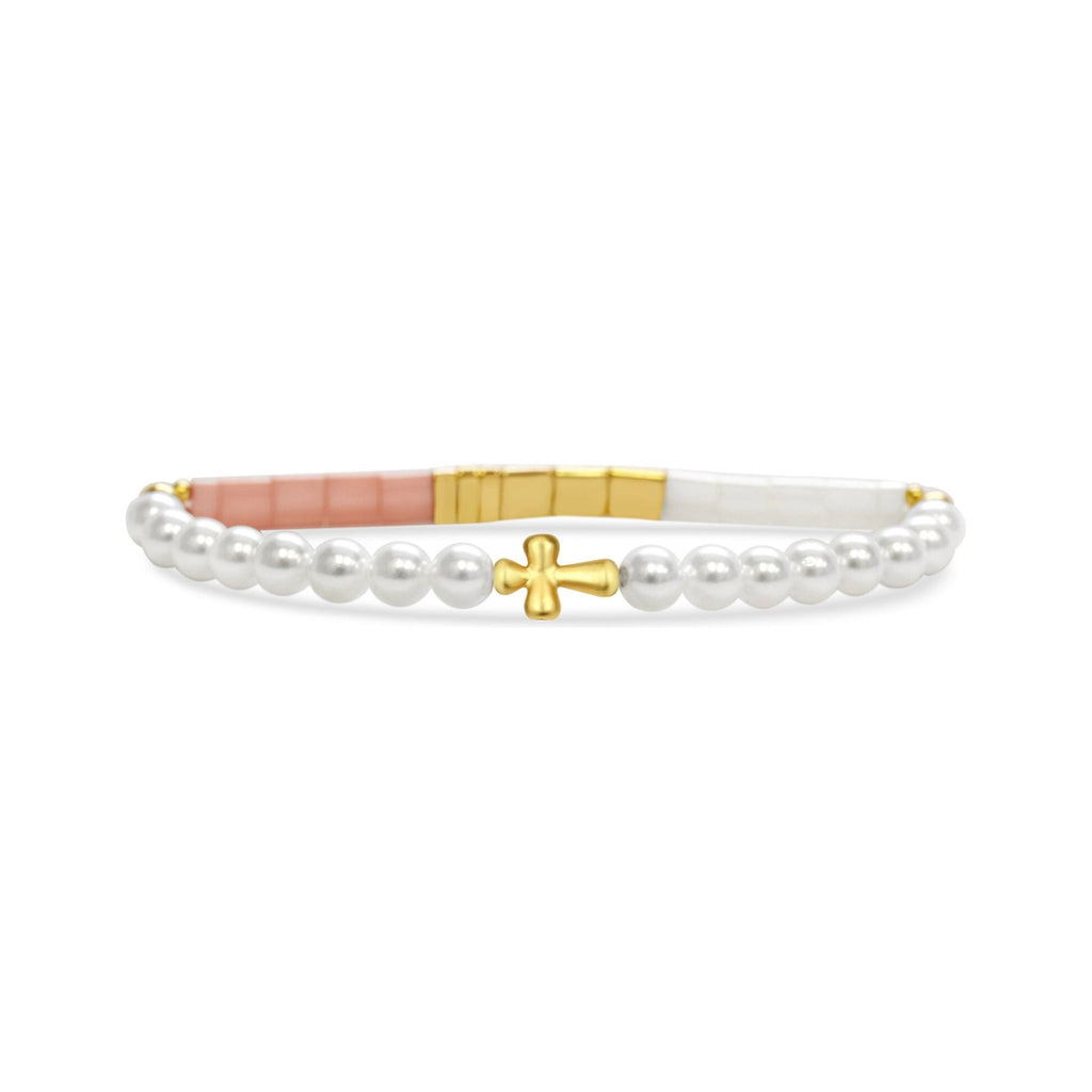 JOSHUA 1:9 - Morse Code Tila Beaded Bracelet