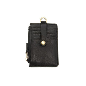 Dolly Small Card Wallet w/ Keyring - Black