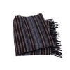 Blue Shadow Stripe Fringe Scarf