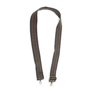 2" Charcoal Dotted Stripe Guitar Strap