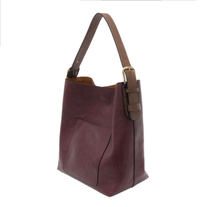 Roanoke Classic Hobo Handbag - Blackberry/Coffee
