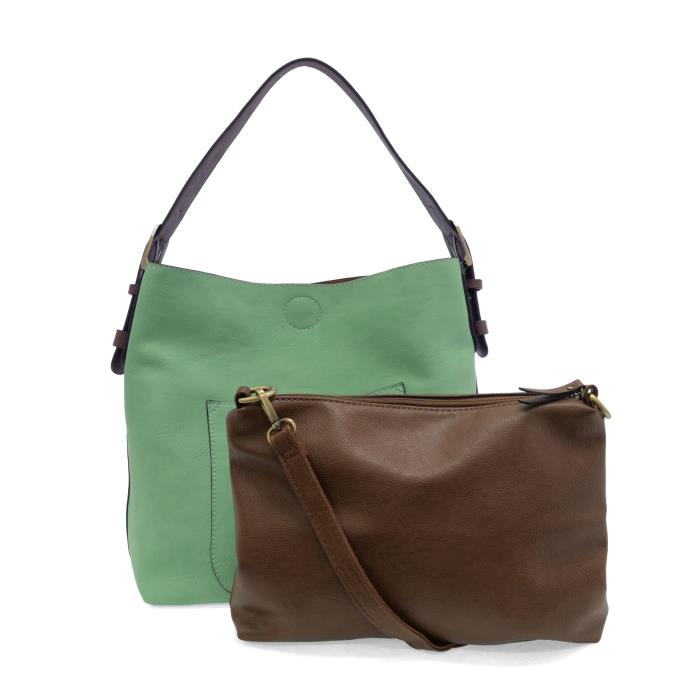 Roanoke Classic Hobo Handbag - Bouncy Mint/Coffee