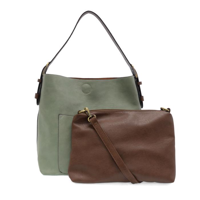 Roanoke Classic Hobo Bag - Dusty Sage/Coffee