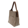 Roanoke Classic Hobo Handbag - Heathered Grey/Coffee