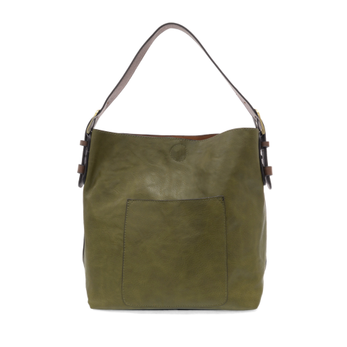 Roanoke Classic Hobo Handbag - Olive Brine/Coffee