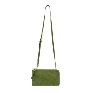 Karina Convertible Faux Suede Wristlet & Wallet - Dark Emerald