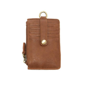 Dolly Small Card Wallet w/ Keyring - Saddle