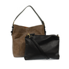 Roanoke Classic Hobo Handbag ($6 to monogram, per bag) - Cocoa/Black