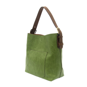 Roanoke Classic Hobo Handbag ($6 to monogram, per bag) - Forever Green/Coffee