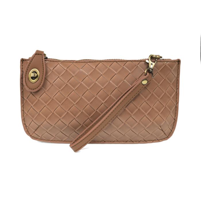 Joy Wide Woven Crossbody Wristlet - Chestnut