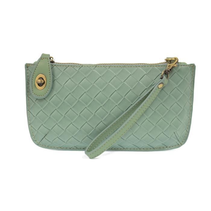 Joy Wide Woven Crossbody Wristlet - Seafoam