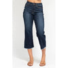 Judy Blue High Waist Cropped Wide Leg - Dark Wash