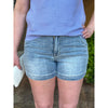 Judy Blue High Waist Denim Trouser Shorts - Medium Wash