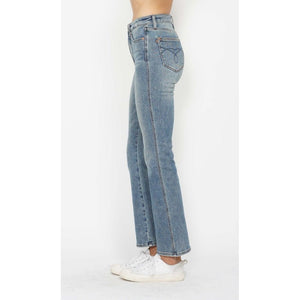 Judy Blue Short Inseam High Waist Tummy Control Bootcut - Medium Wash