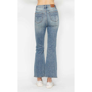 Judy Blue Short Inseam High Waist Tummy Control Bootcut - Medium Wash