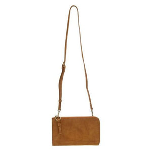 Karina Convertible Faux Suede Wristlet & Wallet - Toffee