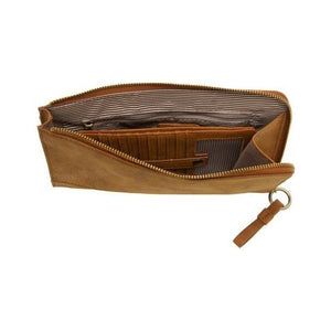 Karina Convertible Faux Suede Wristlet & Wallet - Toffee