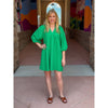 Sharon Textured Puff Sleeve Dress - Kelly Green