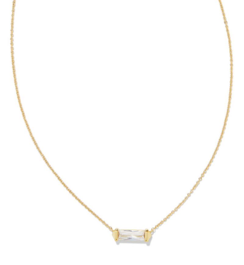 KENDRA SCOTT FLETCHER SHORT PENDANT NECKLACE GOLD