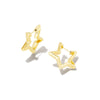 KENDRA SCOTT STAR HUGGIE EARRINGS GOLD