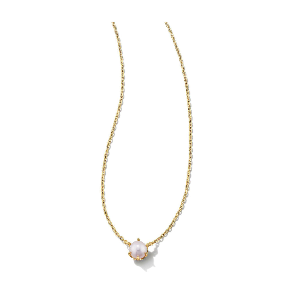 KENDRA SCOTT ASHTON PEARL PENDANT NECKLACE GOLD WHITE PEARL