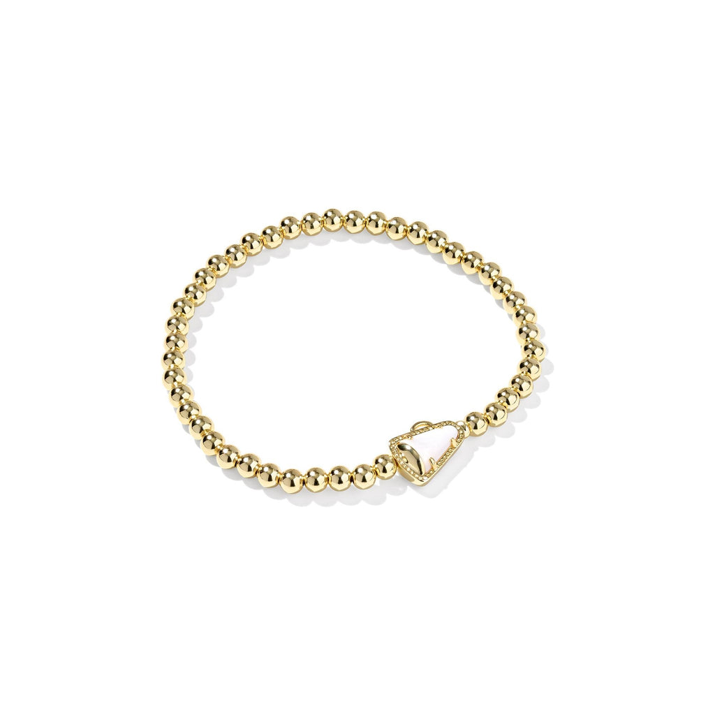 Gold bracelet with a cheer megaphone on a white background