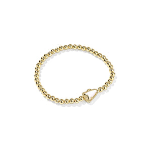 Gold bracelet with a cheer megaphone on a white background