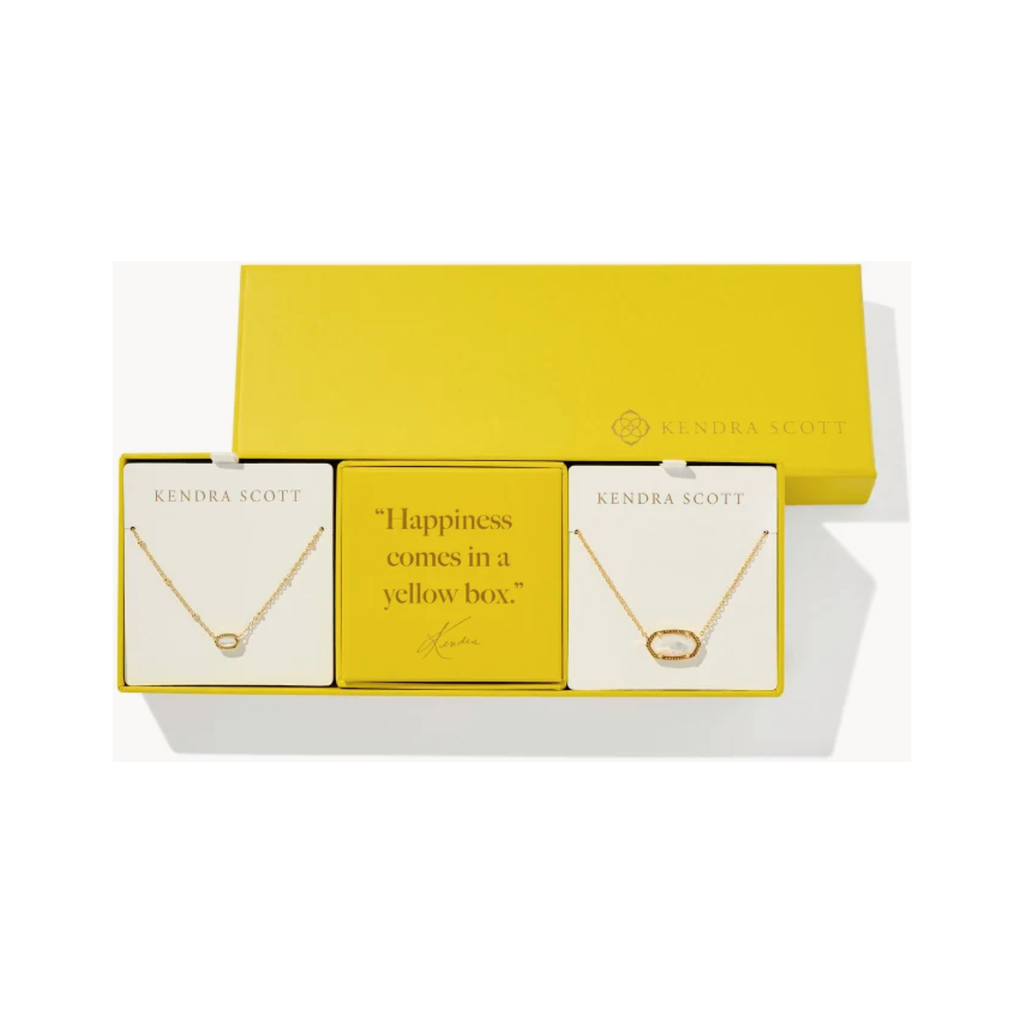 KENDRA SCOTT ELISA GIFT SET OF 2 GOLD IVORY MOTHER OF PEARL