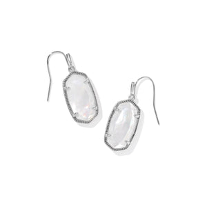 KENDRA SCOTT DANI DROP EARRING SILVER IVORY MOTHER OF PEARL
