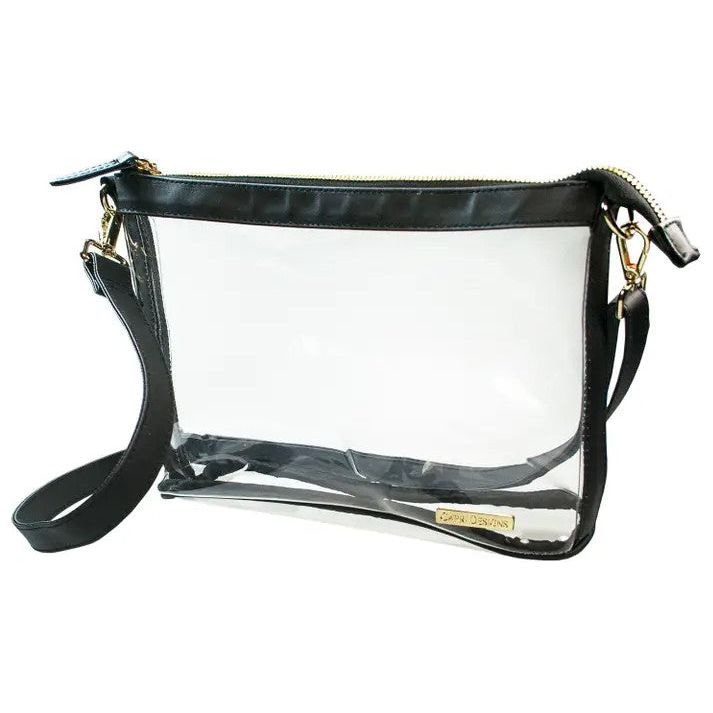 Large Clear Crossbody - Black